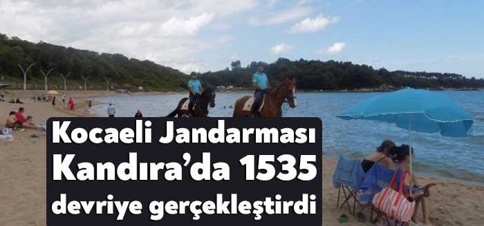 Kocaeli İl Jandarma Komutanlığı’na bağlı ekipler tarafından Kandıra ilçesinde 1535