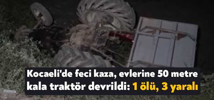 Kocaeli'de fındık topladıktan sonra dönen 4 kişilik ailenin içinde bulunduğu