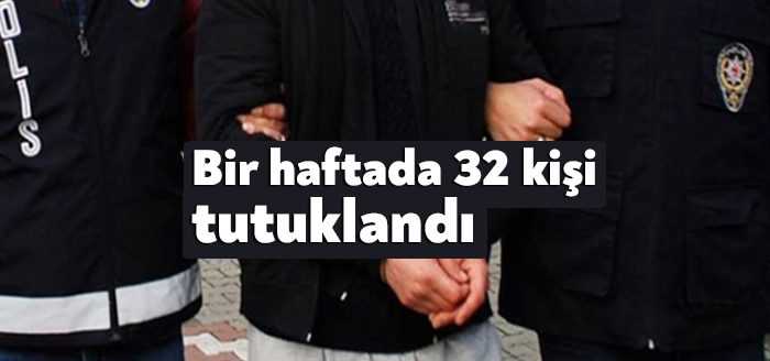 Kocaeli’de son bir haftada gerçekleştirilen operasyonlarda 32 şahıs tutuklandı