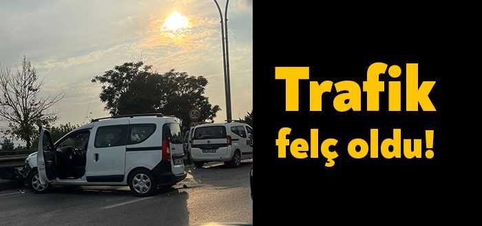 İzmit Orduevi’nde meydana gelen üç aracın karışmış olduğu trafik kazası