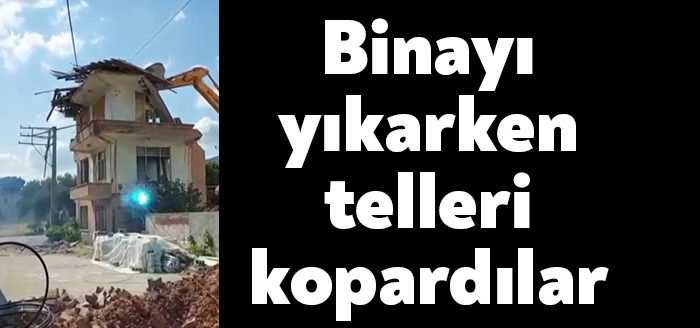 Kocaeli’de 4 katlı metruk binanın yıkımı esnasında çatıdan düşen tahta