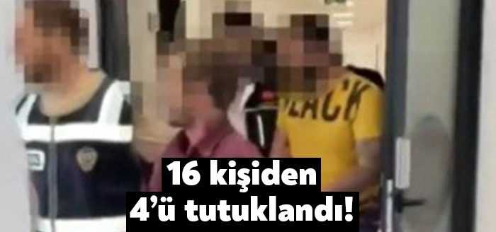 Kocaeli'de polis ekipleri tarafından 4 ilçede yapılan operasyonda yakalanan 16