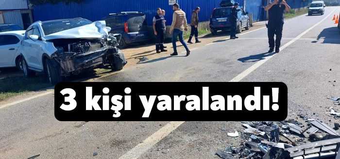 Kocaeli’nin Gebze ilçesinde hafif ticari araç ile otomobilin çarpışması neticesinde