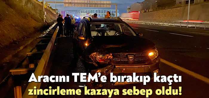 Kocaeli’nin Gebze ilçesi TEM Otoyolu’nda polisin ‘Dur’ ihtarına uymayarak kaçan
