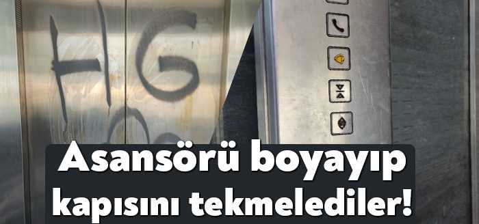 Kocaeli Büyükşehir Belediyesi, Çayırova’da tekmelenip boyayla zarar veren asansörü bakıma