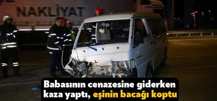 Kocaeli'de bir vatandaş babasının ölüm haberini alınca eşini alıp minibüsüyle