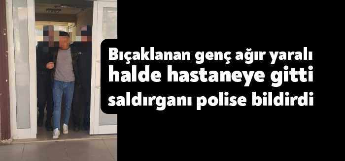 İzmit'te boynundan bıçaklanan genç gittiği hastanede tedavi altına alındı. Genç