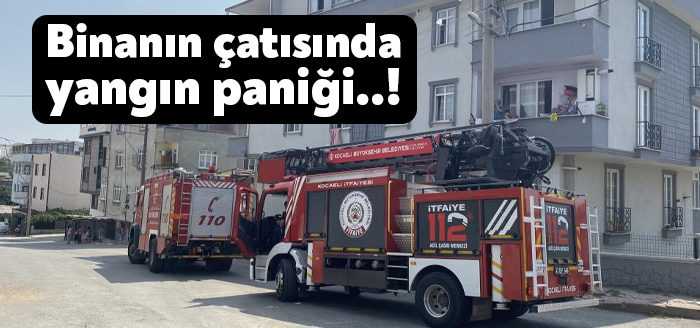 Kocaeli’nin Darıca ilçesinde bir binanın bacasında çıkan yangın ekipleri harekete