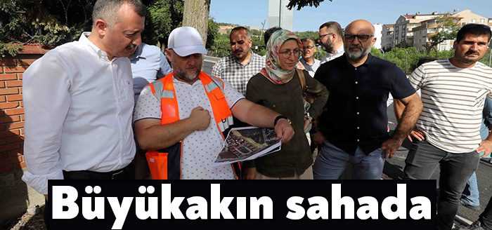 Gebze ve Çayırova’da cadde ve yol çalışmalarını inceleyen Başkan Büyükakın,
