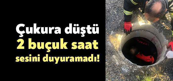 Kocaeli'de kapağı açık kalan rögara düşen ve 2 buçuk saat