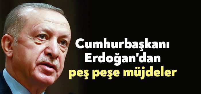 Cumhurbaşkanı Recep Tayyip Erdoğan, “İş insanlarımızla bazı müjdeleri paylaşmamak olmaz.