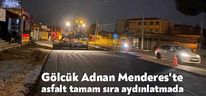 Büyükşehir tarafından Gölcük Adnan Menderes Caddesi’ne binder asfalt serildi, aşınma
