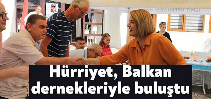 İzmit Belediye Başkanı Fatma Kaplan Hürriyet Balkan Dernekleri Yerleşkesi’nde Balkan