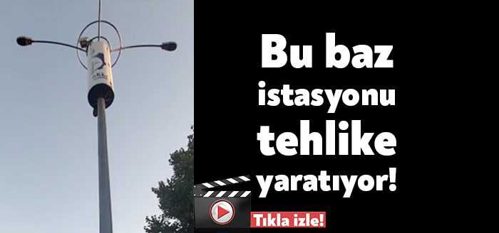 İzmit Plajyolu’nda bulunan baz istasyonu tehlike yaratıyor. Vatandaşlar baz istasyonunun