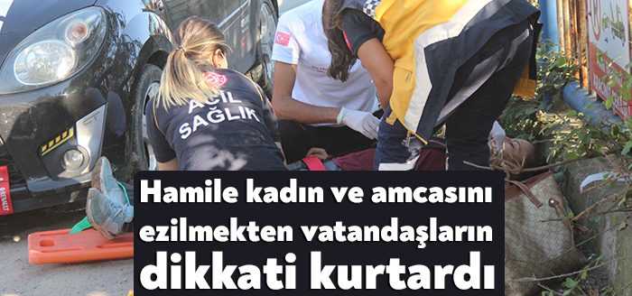 Kocaeli’de hafriyat kamyonu ile motosiklet çarpıştı. Kamyonun altında sürüklenen sürücü