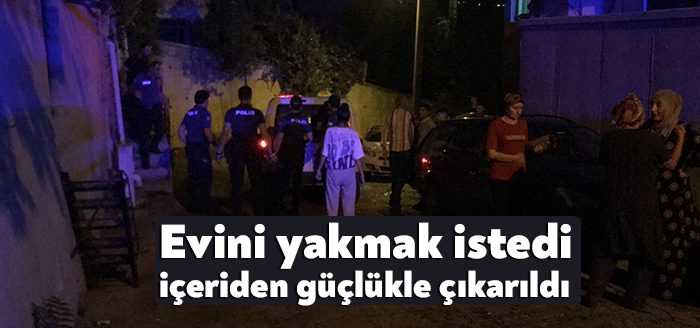 Kocaeli’nin İzmit ilçesinde evinde küçük çaplı yangın çıkaran şahıs, ikametinden