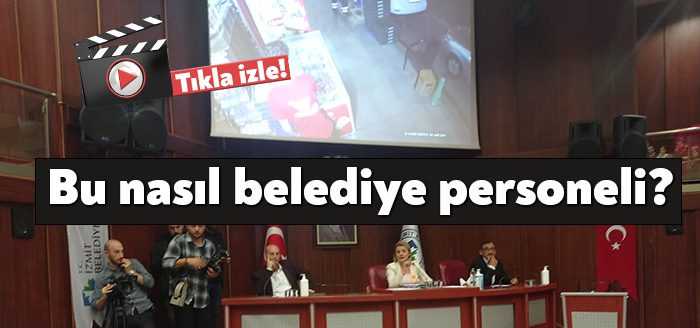 İzmit Belediye Meclisi'nde Başkan Fatma Kaplan Hürriyet, belediye personelinin çöp