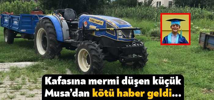 Kocaeli'de 24 gün önce başına yorgun mermi isabet eden 10