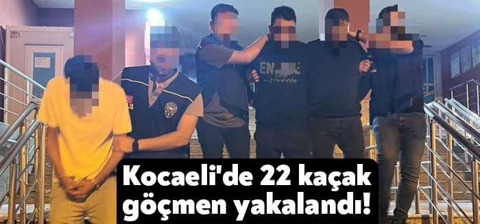 Kocaeli'de polis ekipleri tarafından 4 araçta yapılan aramada 22 kaçak