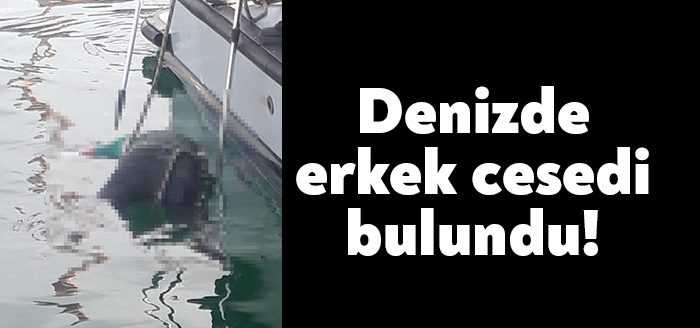 Kocaeli'nin Dilovası ilçesinde denizin açıklarında henüz kimliği belirlenemeyen bir erkek