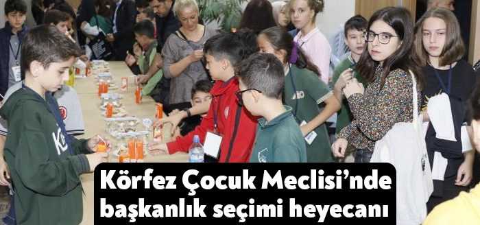 Körfez Belediyesi tarafından ortaokul öğrencilerine yönelik kurulan Çocuk Meclisi’nde başkanlık