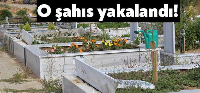Kocaeli'de 17 Ağustos Mezarlığı'nda 21 mezar taşına zarar veren şüpheli,