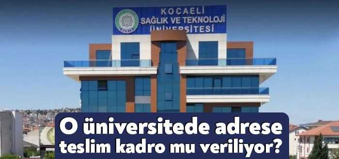 İlimizin tek vakıf üniversitesi olan KOSTÜ’nün yayınladığı işe alım ilanındaki