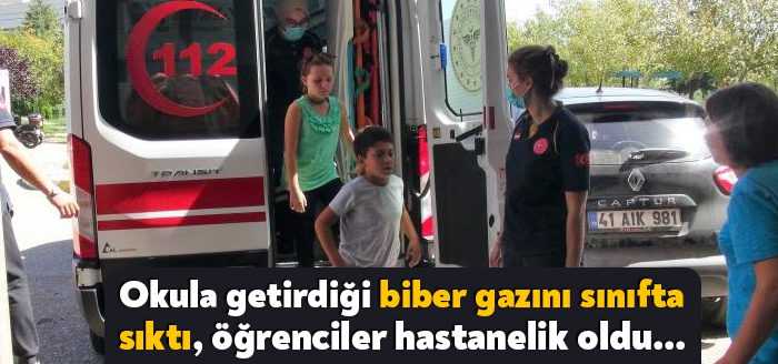 Kocaeli'nin İzmit ilçesinde 5. sınıfa giden bir öğrenci yanında getirdiği