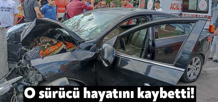 Kocaeli’de tansiyonu düşünce direksiyon hakimiyetini kaybettiği otomobiliyle duvara çarpan sürücü
