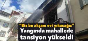 Kocaeli’de metruk binada yangın çıktı, mahallede tansiyon yükseldi