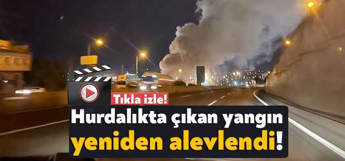Kocaeli’nin Dilovası ilçesinde bir fabrikaya ait hurdalıkta öğle saatlerinde başlayan