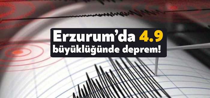 AFAD, Erzurum'un Çat ilçesinde saat 23.30'da 4,9 büyüklüğünde bir deprem