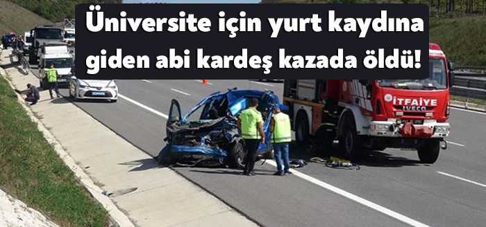 Kocaeli'nin Gebze ilçesi Kuzey Marmara Otoyolu’nda aynı yöne giden kamyona