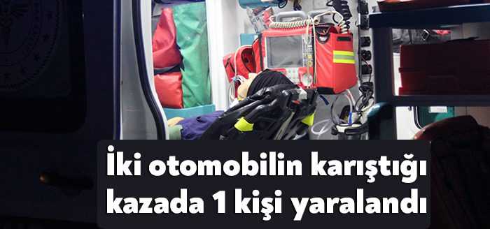 Kocaeli'nin Kartepe ilçesinde iki otomobilin karıştığı kazada 1 kişi yaralandı.