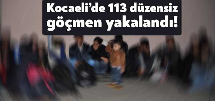 Kocaeli Valiliği, Kocaeli ve bölge illerde toplamda 113 düzensiz göçmenin