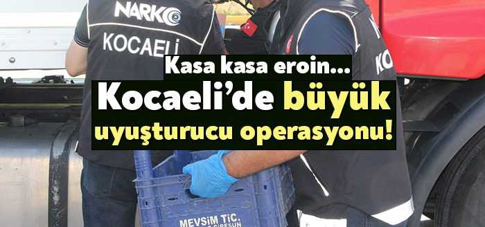 Kocaeli Emniyet Müdürlüğü ekiplerince takibe alınarak arama yapılan bir tırın