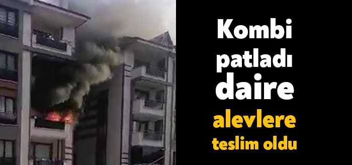 Kocaeli’nin Karamürsel ilçesinde, bir dairede kombi patlaması sebebiyle yangın çıktı.