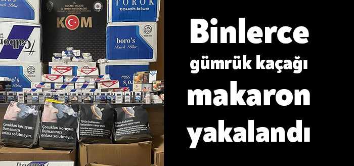 Kocaeli'nin İzmit ilçesinde 3 adrese yapılan eş zamanlı operasyonla binlerce