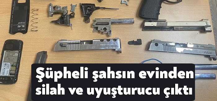 Kocaeli'de polis ekiplerince şüpheli bir şahsın evinde yapılan aramada çok