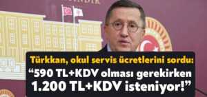 Lütfü Türkkan: Servis ücretlerinde 590 TL+KDV olmasına rağmen bazı firmaların verdiği fiyat 1.200 TL + KDV şeklinde