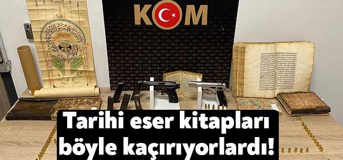 Kocaeli'de polis ekipleri tarafından durdurulan araçta tarihi eser olduğu değerlendirilen