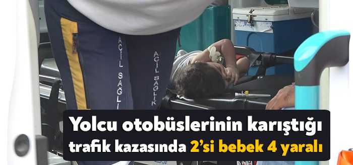 TEM Otoyolu Kocaeli geçişinde 2 yolcu otobüsü ve bir hafif