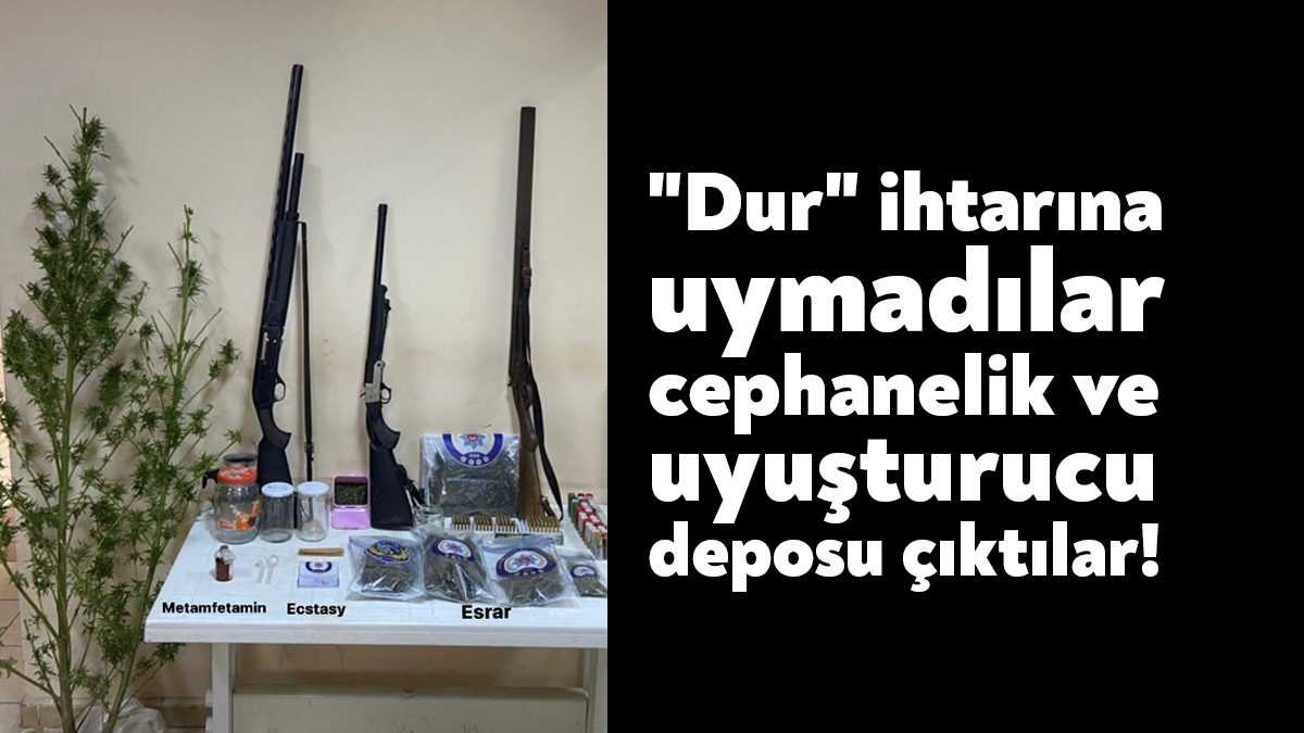 Kocaeli'nin Kandıra ilçesinde polisin kovalamacası neticesinde yakalanan 2 motosikletlinin üstünde