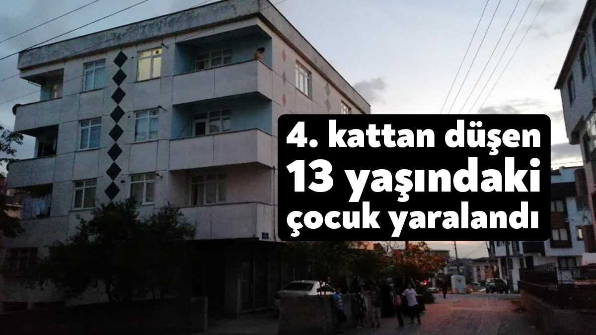 Kocaeli’nin Gebze ilçesinde 4'üncü kattaki balkondan aşağıya düşen çocuk yaralandı.