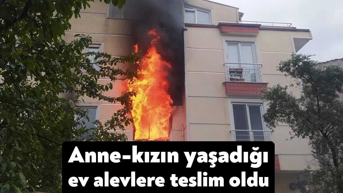 Kocaeli'de 4 katlı binanın 2. katında çıkan yangın korku dolu