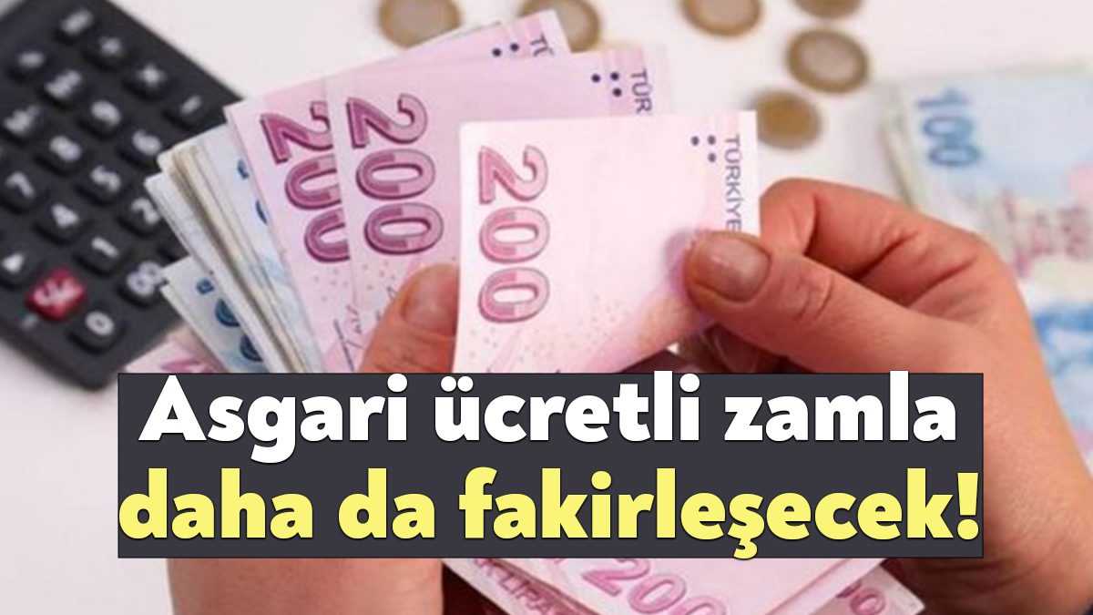 Asgari ücretin yılbaşında 8 bin 250 liraya çıkması halinde bile