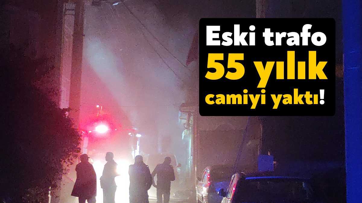 Kocaeli’nin İzmit ilçesinde 55 yıllık tarihi camide, elektrik panosunda yaşanan