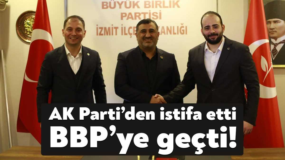 AK Parti üyeliğinden istifa eden Kocaelispor’un eski yöneticisi İsmail Parlak,
