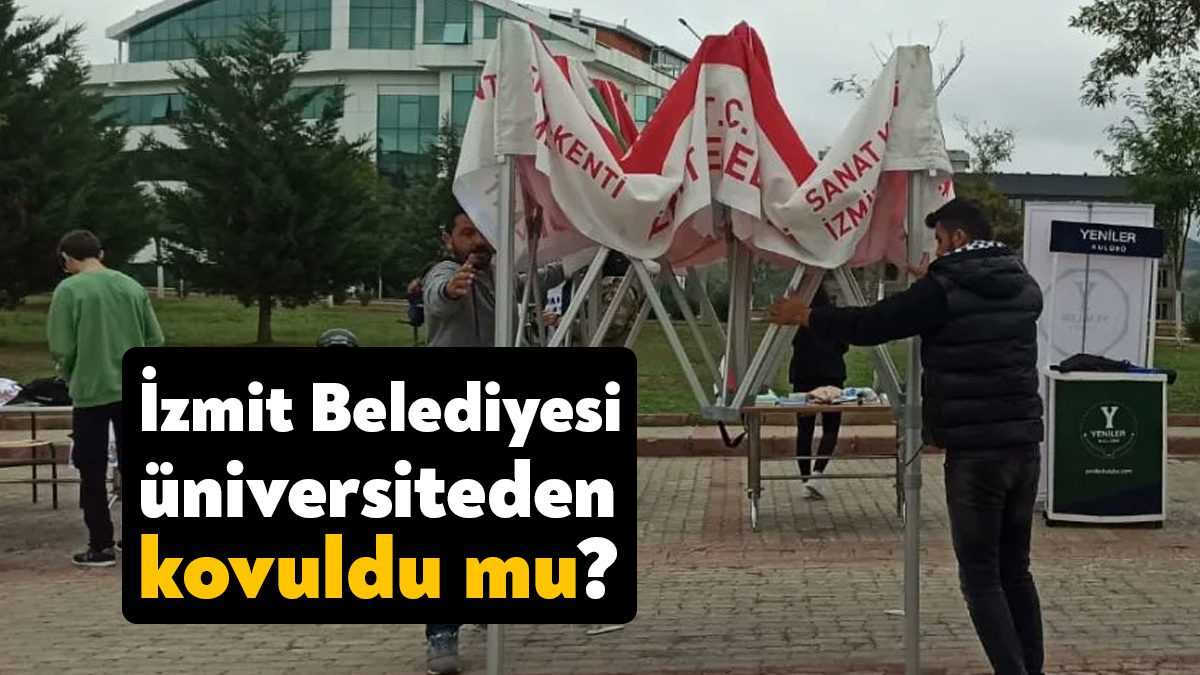İzmit Belediye Başkanı Fatma Kaplan Hürriyet, belediye ekiplerinin Kocaeli Üniversitesi'ndeki