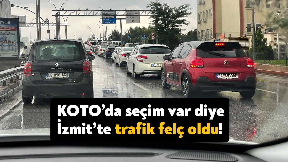 KOTO üyeleri seçim için İzmit kent merkezinin yanıbaşında yer alan
